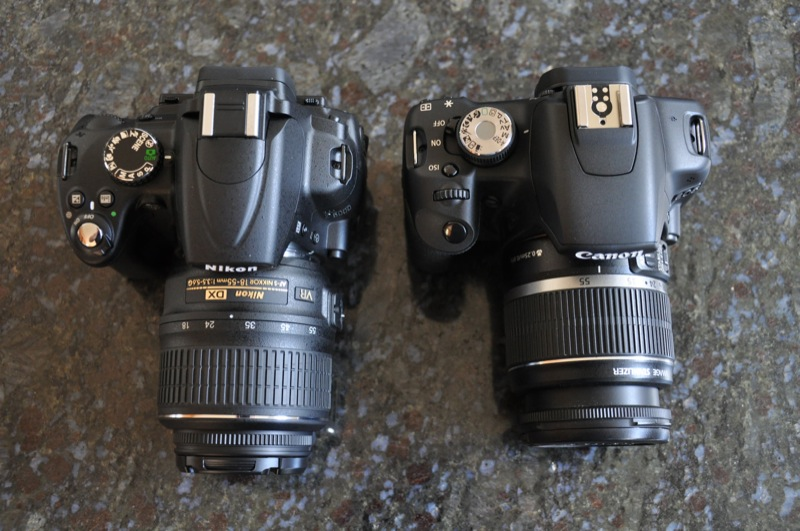 Illustration for article titled Canon Rebel T1i vs Nikon D5000: Entry-Level DSLR Battlemodo